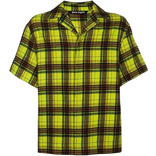 Plaid Flannel Shirt , male, Sizes: L, S, M - Palm Angels - Modalova