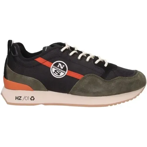Recycledylon Sneakers with Suede Details , male, Sizes: 12 UK - North Sails - Modalova
