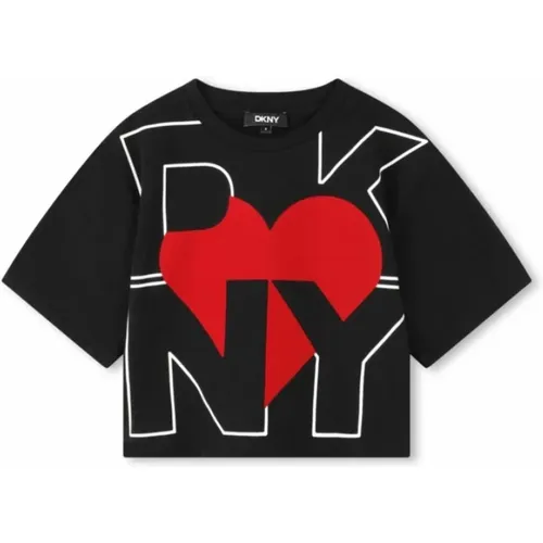 Kinder Schwarzes T-Shirt DKNY - DKNY - Modalova