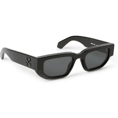 Skulpturale Rechteckige Sonnenbrille - Off White - Modalova