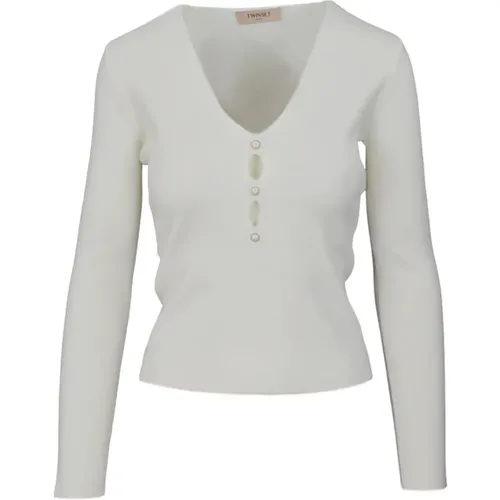 Snow Sweater Slim Fit , female, Sizes: XS, M, S, L - Twinset - Modalova