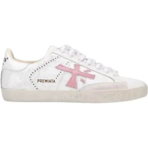 Vintage Leather Lace-Up Sneakers Steven , female, Sizes: 3 UK, 7 UK - Premiata - Modalova