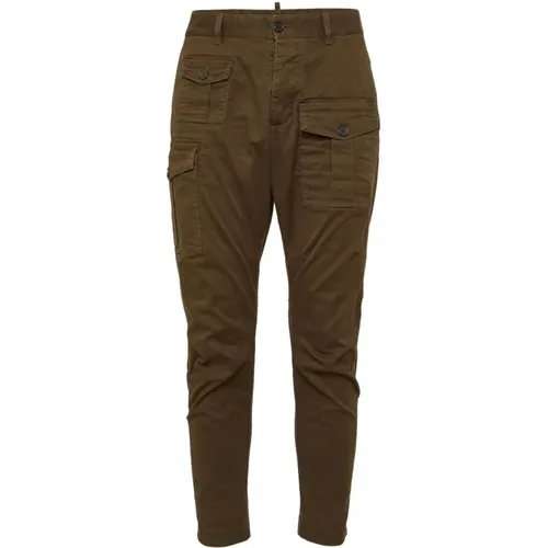 Cargo Cotton Trousers , male, Sizes: M, 2XL, S - Dsquared2 - Modalova