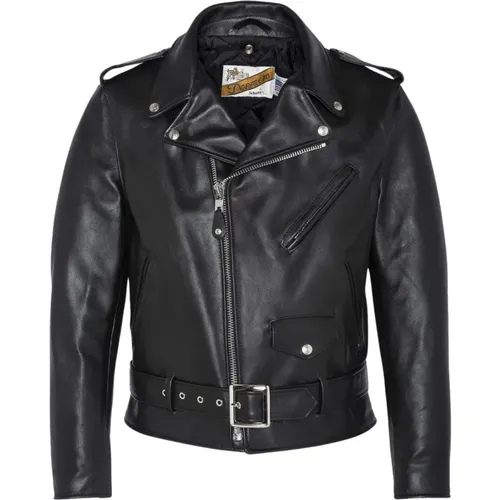 Iconic Perfecto Leather Jacket - Made in USA , male, Sizes: 3XS - Schott NYC - Modalova