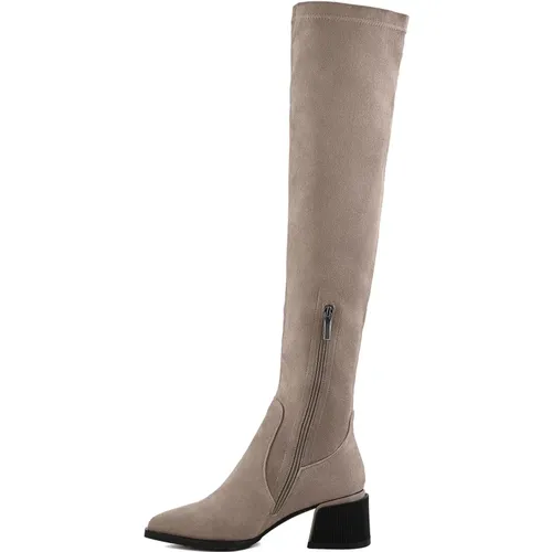 Suede Chic Over-the-Knee Boots - , Damen, Größe: 36 EU - Cesare Gaspari - Modalova