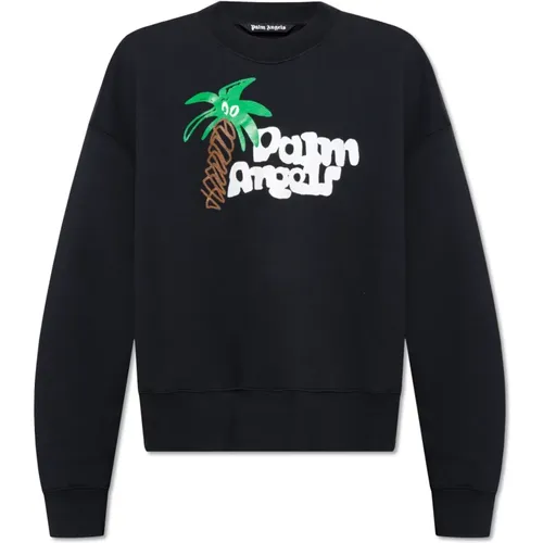 Bedruckter Pullover , Herren, Größe: M - Palm Angels - Modalova