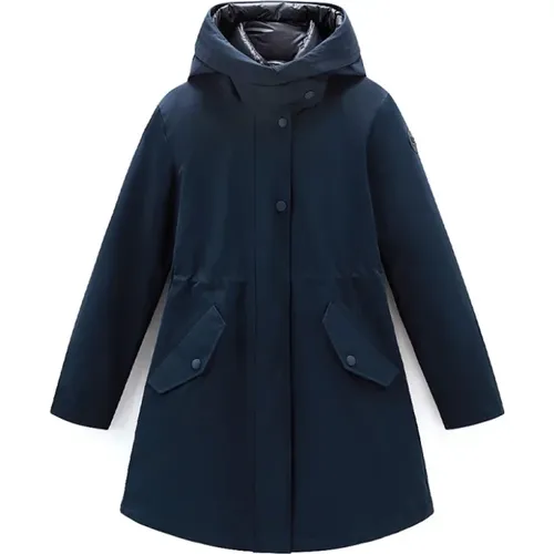 Damen Lange Militärgrüne 3-in-1 Parka , Herren, Größe: XS - Woolrich - Modalova