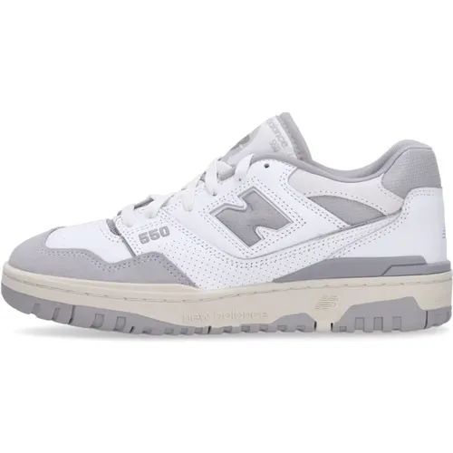 White/Grey Low Lace Closure Shoe , male, Sizes: 8 1/2 UK, 7 1/2 UK, 10 UK - New Balance - Modalova