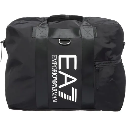 White Logo Gym Bag , male, Sizes: ONE SIZE - Emporio Armani EA7 - Modalova