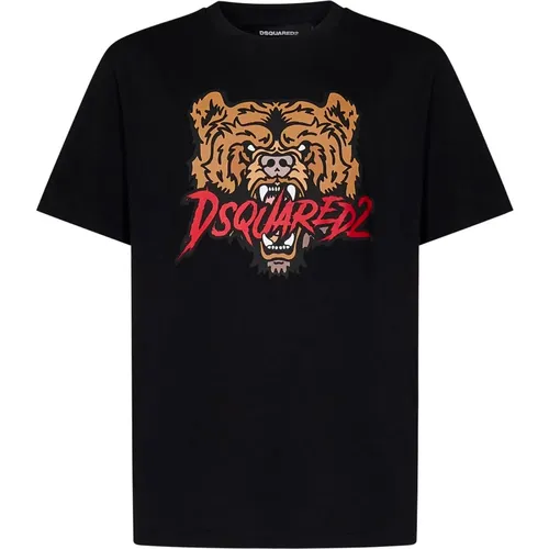 Graphic Print T-Shirt Cool Fit , male, Sizes: 2XL, M, L, XL - Dsquared2 - Modalova