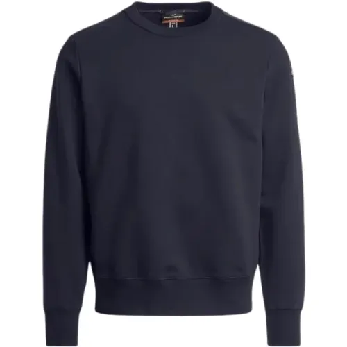 Blau Navy Pullover Stilvoll Bequem , Herren, Größe: XL - Parajumpers - Modalova