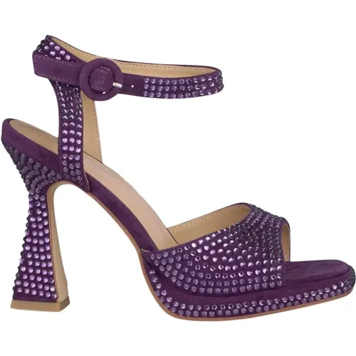 Sparkling Heeled Sandals , female, Sizes: 4 UK, 6 UK - Alma en Pena - Modalova