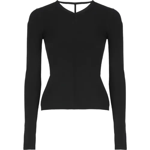 V-Neck Top with Long Sleeves , female, Sizes: S - Khaite - Modalova