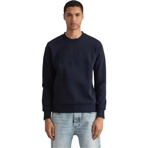 Tonal Archive Shield C-collo C Pullover , Herren, Größe: L - Gant - Modalova