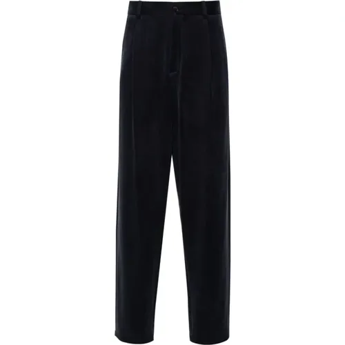 Midnight Jersey Pleated Trousers , male, Sizes: M, XL, L - Giorgio Armani - Modalova