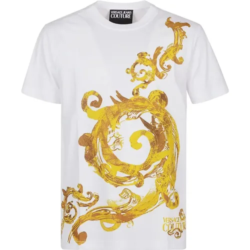 Baroque Panel T-Shirt , male, Sizes: XL, 2XL, L, M, S - Versace Jeans Couture - Modalova