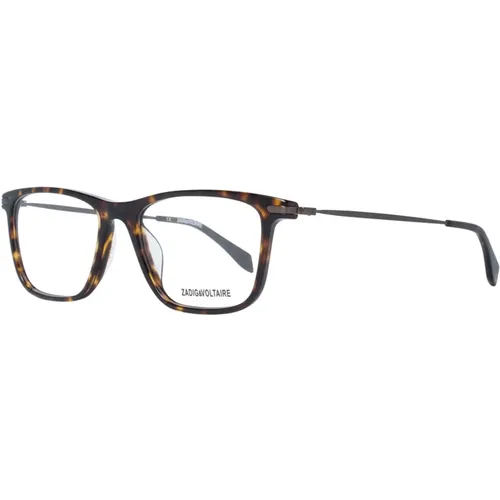 Braune Herren Rechteckige Optische Brillen , Herren, Größe: ONE Size - Zadig & Voltaire - Modalova