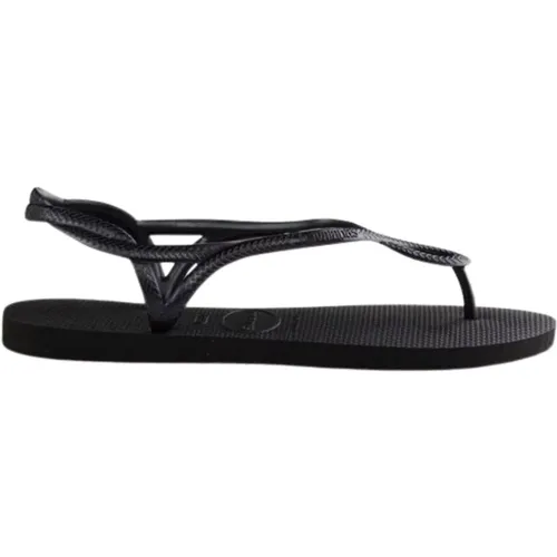 Schwarze Flip-Flops Damen Sommerstil , Damen, Größe: 35 EU - Havaianas - Modalova