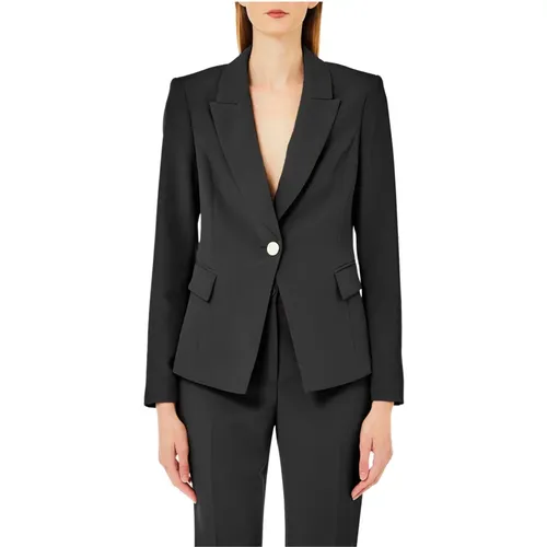 Blazer Jacke Unstrukturiert , Damen, Größe: XL - Liu Jo - Modalova