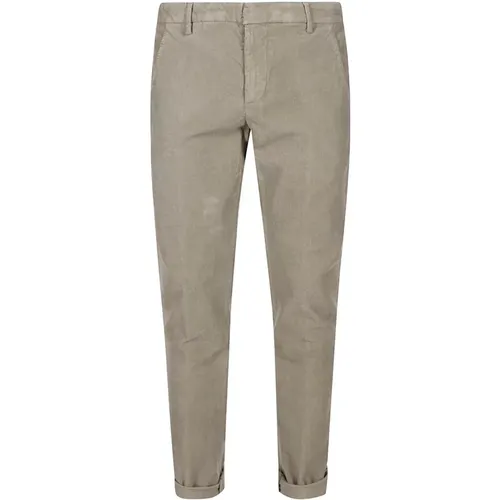 Schmale Chino Hose mit Cord , Herren, Größe: W33 - Dondup - Modalova