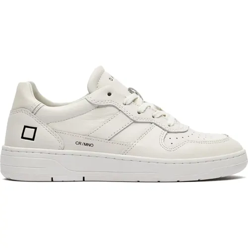 Ivory Leder Low-Top Sneakers , Damen, Größe: 37 EU - D.A.T.E. - Modalova