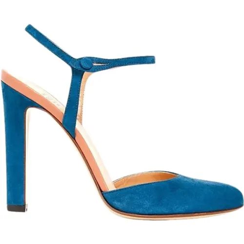 Ocean Suede Mary Jane Heels , female, Sizes: 3 UK, 2 UK - Francesco Russo - Modalova