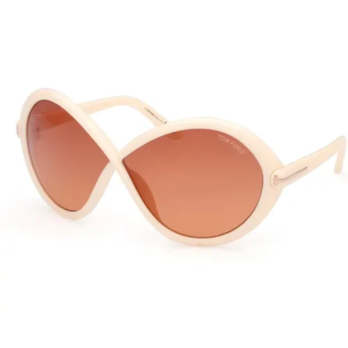 Sonnenbrille mit Unendlicher Form in Elfenbein - Tom Ford - Modalova