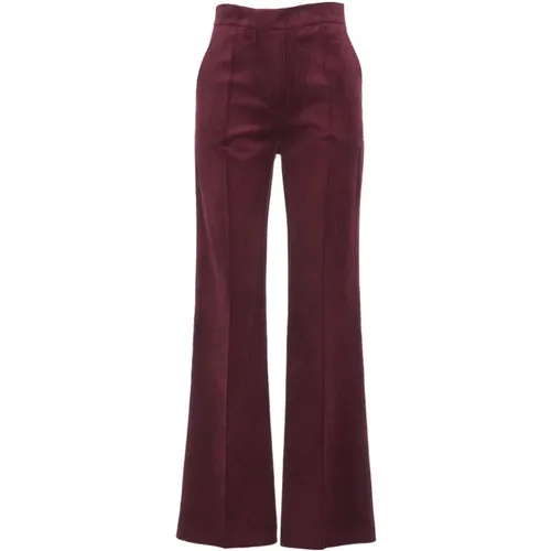 Flared Corduroy Trousers , female, Sizes: L - 8pm - Modalova