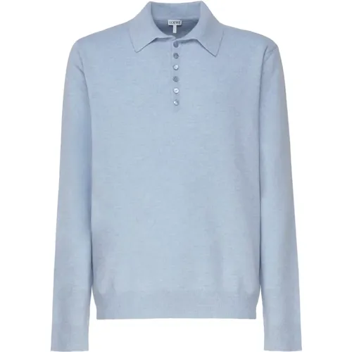 Cashmere Polo Sweater Light , male, Sizes: L - Loewe - Modalova