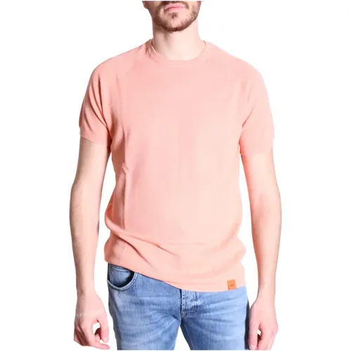 Elegantes Bequemes Hochwertiges T-Shirt in Schöner Rosa Farbe , Herren, Größe: L - Aspesi - Modalova