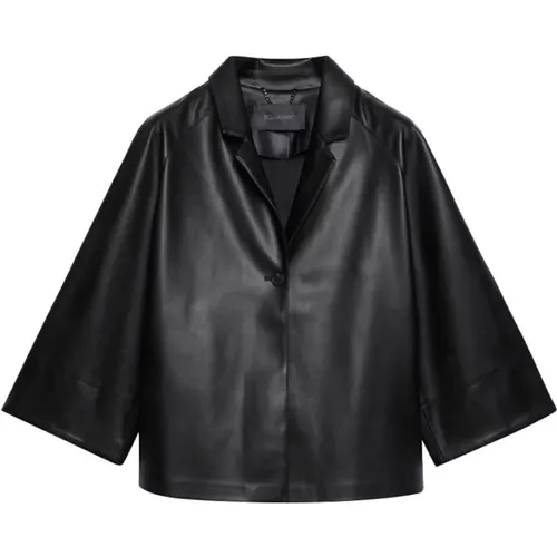 Leather Jackets , female, Sizes: 2XL, 3XL, 4XL, L, XL - Elena Mirò - Modalova