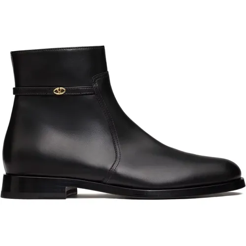 Stylish Leather Boots , male, Sizes: 9 UK, 8 1/2 UK, 11 UK, 7 1/2 UK, 7 UK - Valentino Garavani - Modalova