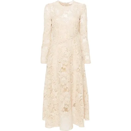 Elegant Lace Midi Dress , female, Sizes: M - Zimmermann - Modalova