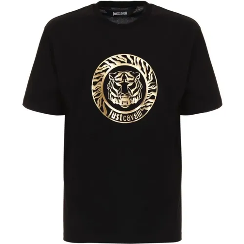 Schwarze T-Shirt und Polo Kollektion - Just Cavalli - Modalova