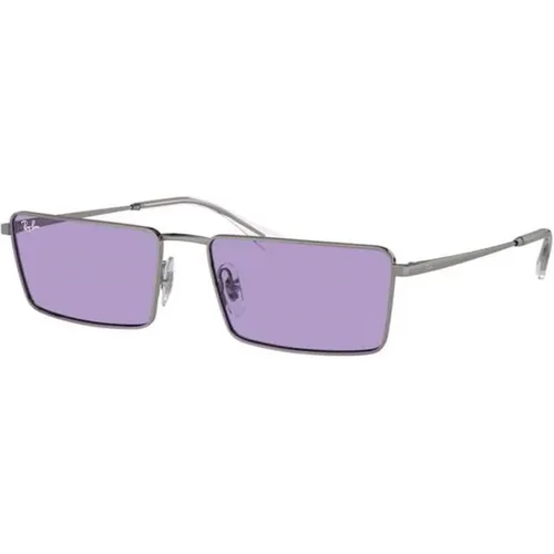 Violett Graue Sonnenbrille , unisex, Größe: 59 MM - Ray-Ban - Modalova