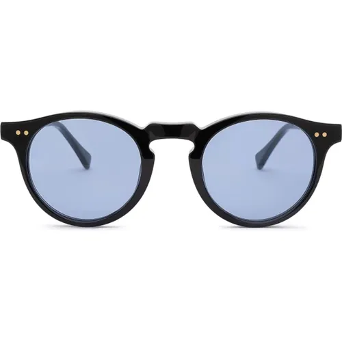 Malibu Sunglasses - Light Blue on Black , unisex, Sizes: ONE SIZE - Nialaya - Modalova