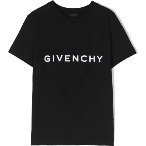 T-Shirts,Schwarzes Baumwoll-T-Shirt mit Logo-Print - Givenchy - Modalova