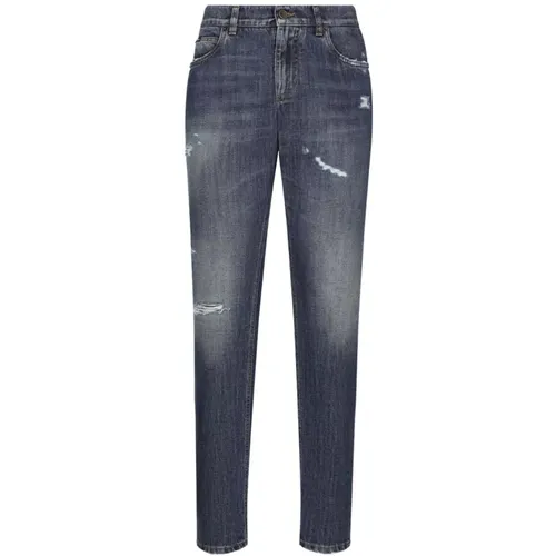 Blaue Jeans mit 3,5 cm Absatz - Dolce & Gabbana - Modalova