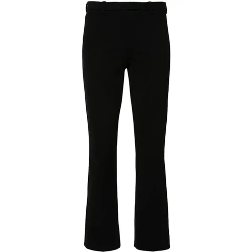 Schwarze Gekürzte Maßgeschneiderte Hose , Damen, Größe: 2XS - Max Mara - Modalova