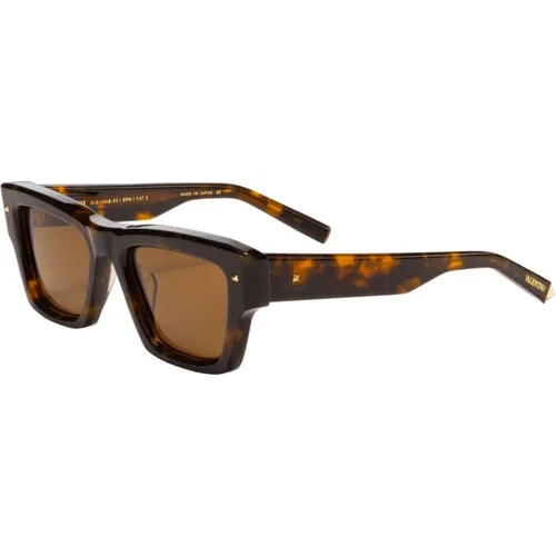 Tortoise Sunglasses , unisex, Sizes: 53 MM - Valentino - Modalova