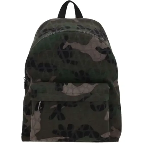 Camouflage Canvas Rucksack mit Iconic Toile Motiv - Valentino Garavani - Modalova