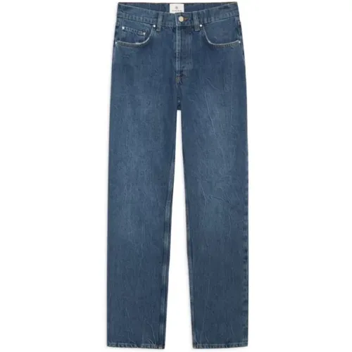 Marineblaue Straight Cut Jeans , Damen, Größe: W29 - Anine Bing - Modalova