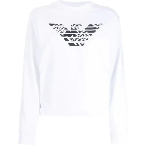 Fashionable Eagle Print Women`s Sweatshirt , female, Sizes: S - Emporio Armani - Modalova