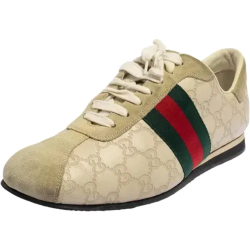 Pre-owned Leder sneakers , Damen, Größe: 43 1/2 EU - Gucci Vintage - Modalova