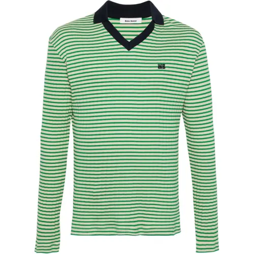 Ivory Green Sonic Polo Shirt , female, Sizes: M, L, XL - Wales Bonner - Modalova