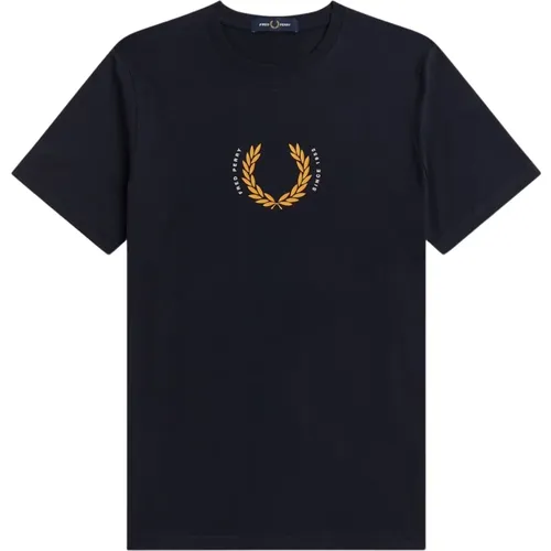 Laurel Wreath T-Shirt Navy , male, Sizes: L - Fred Perry - Modalova