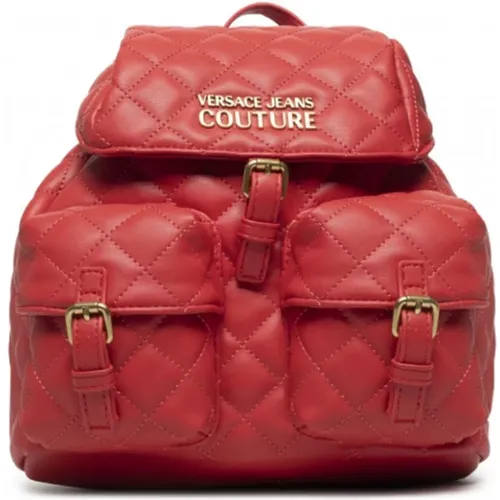 Roter Gesteppter Damenrucksack - Versace Jeans Couture - Modalova