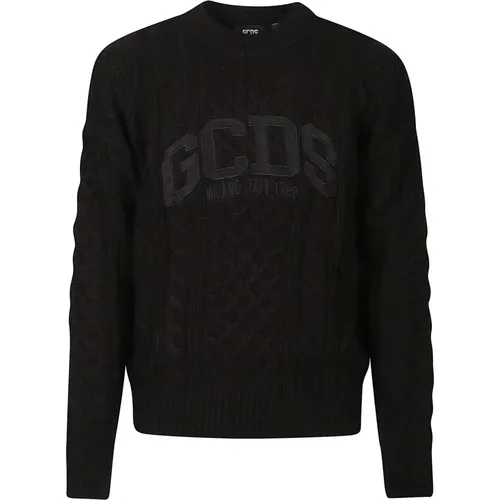 Zopfmuster Lounge Logo Pullover , Herren, Größe: M - GCDS - Modalova