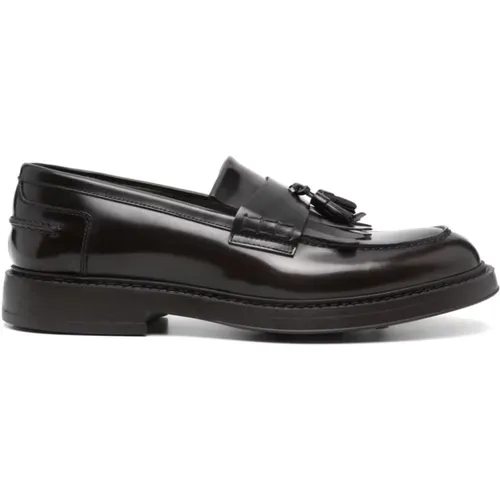 Braune Lederschuhe mit Quaste,Brauner Quastenloafer - Doucal's - Modalova