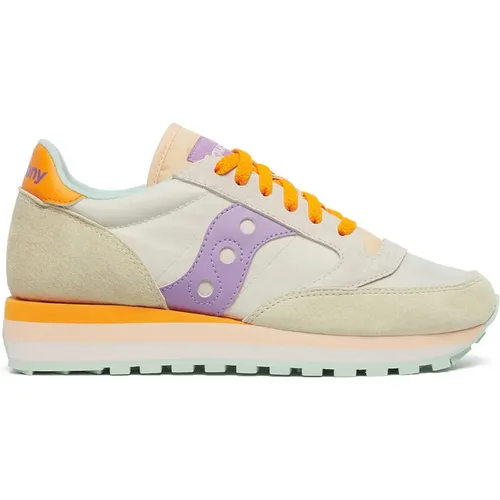 Jazz Triple Sneaker Tan/Lilac , Damen, Größe: 41 EU - Saucony - Modalova